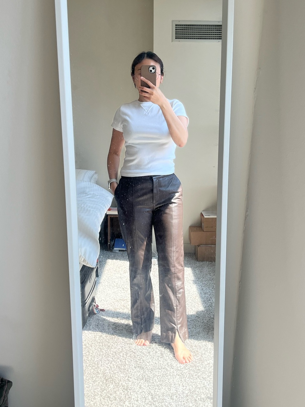 Paul Smith Straight Leather Pants